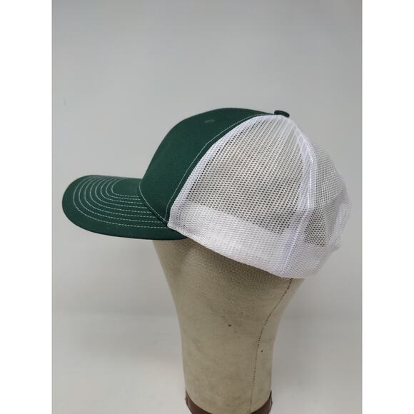 Richardson Style 112 Mesh Back Snapback Trucker Hat Green & White - Picture 3 of 10